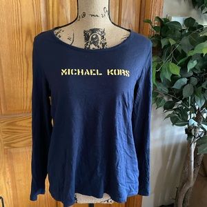 Navy blue Michael Kors long sleeve shirt